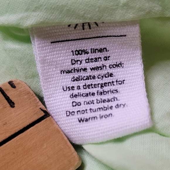 Rosesbythepetal 100% Linen Green Cottagecore Cottage Core Knee Length Dress sz S - Picture 4 of 11